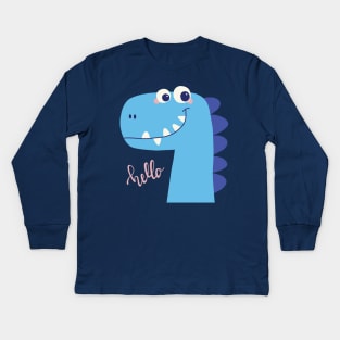 Cute Dinosaur Kids Long Sleeve T-Shirt